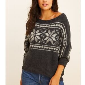 Aerie Snowflake Sweater Wool Mohair